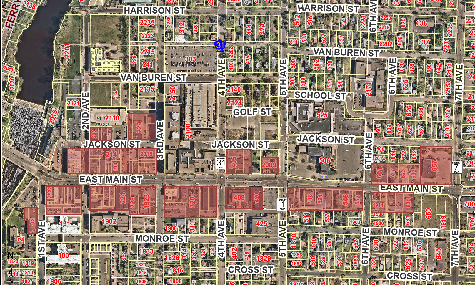 Portrait Map to 7th Ave